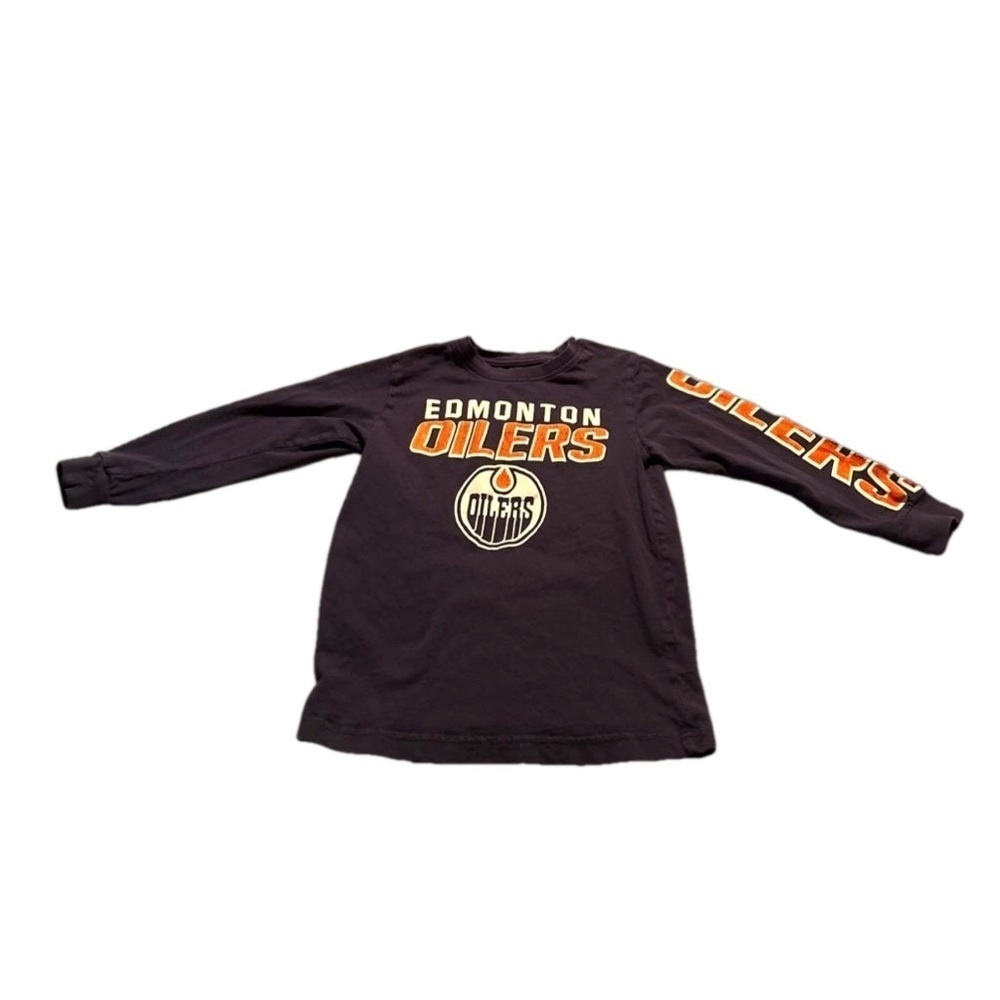 NHL Edmonton Oilers Long Sleeve Shirt Boys Size 4/5